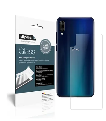 Produktbild von 1x Schutzfolie für Wiko View 3 Lite Rückseite matt - Anti-Shock 9H Folie dipos Glass Kunststoffglas