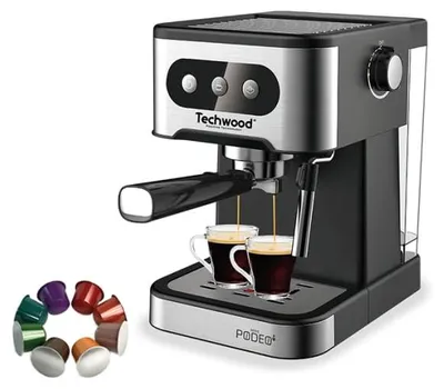 Espressomaschine, 20 bar, 1,5 L Tank, 1350 W, schwarz