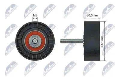 Produktbild von NTY RNK-FR-059 Spannrolle Keilrippenriemen 76mm für FORD Fiesta Mk5 Schrägheck (JH1, JD1, JH3, JD3) Transit Mk6 Kasten (V347, V348, FA) MONDEO III