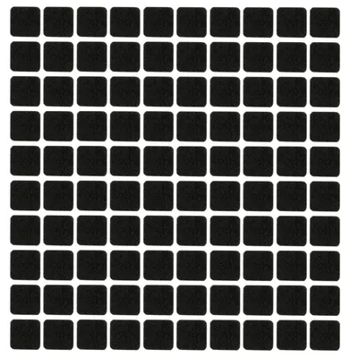 Obrázek produktu pro Samolepicí filcové podložky, čtvercové, 15 mm, 100 kusů, trvanlivé