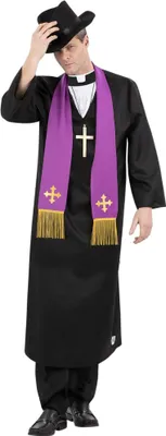 Produktbild von The Exorcist - Kostüm Set für Herren SM2364 (L) (Schwarz/Weiß/Violett)