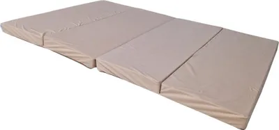 Image de Matelas pliant 180 x 120 x 8 cm - 1009 - Pliable 4 parties, voyage, camping, invités, housse amovible et lavable, facile à transporter