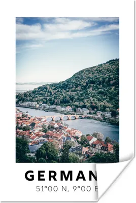 Produktbild von MuchoWow® Poster Heidelberg - Deutschland - Wasser 40x60 cm - Plakate für die Wand - Poster Babyzimmer