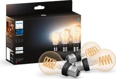 Produktbild von Philips Hue White Ambiance E27 Filament 3erPack