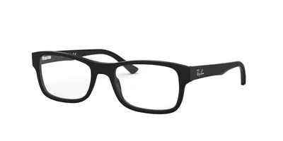 Produktbild von Ray-Ban RB5268, Erwachsener, Uni, Rechteckig, Schwarz, Nicht-polarisierte Linse, Azetat