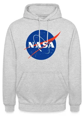 Produktbild von Spreadshirt NASA Classic Logo Uni Hoodie, M, Hellgrau meliert