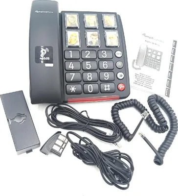 Produktbild von amplicomms Bigtel 40 Plus, Analoges Telefon, Kabelgebundenes Mobilteil, Schwarz