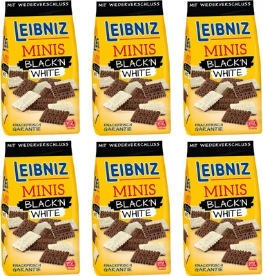 Image de Minis Black n White biscuits au beurre et chocolat blanc 125g 6pcs