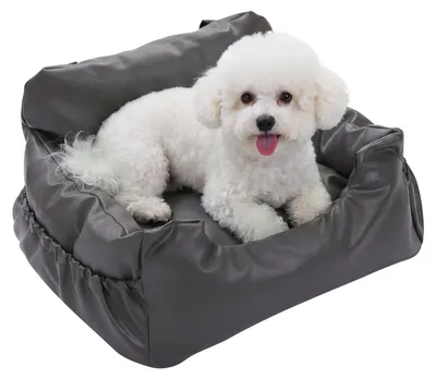 Hundeautositz Kunstleder 63x55x33 cm mit Sicherheitsgurt