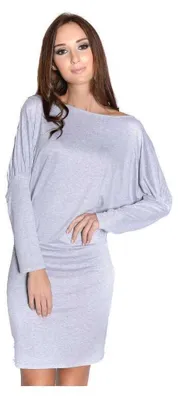 Produktbild von Damen Minikleid, Langarm; Graumeliert S//M
