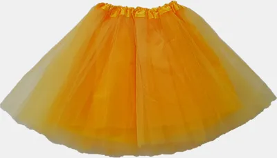 Produktbild von Tütü Tutu Ballettrock Tüll Tüllrock mit Unterrock Petticoat Ballett Rock mit Innenrock 5 Lagen 45cm Fasching Karneval Gelb