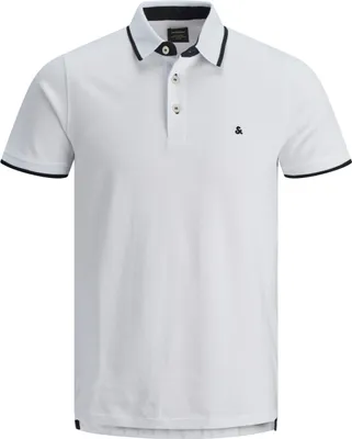 Produktbild von JACK & JONES Polo Shirt Kurzarm Uni Hemd JJEPAULOS Pique Baumwolle Größe: XL