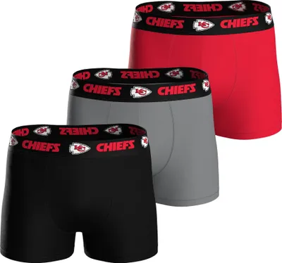 Produktbild von NFL Herren Boxershorts, 3er Pack - NFL Teams, Boxers, Football, Logo, Baumwollmischung Kansas City Chiefs L