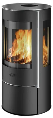 Produktbild von Fireplace K6240, Freistehende Feuerstelle, Geschlossen, Brennholz, Pellet, Schwarz, Drinnen, Rund