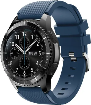 Produktbild von Strap-it Samsung Gear S3 Classic / Frontier Armband Silikon (Dunkelblau)