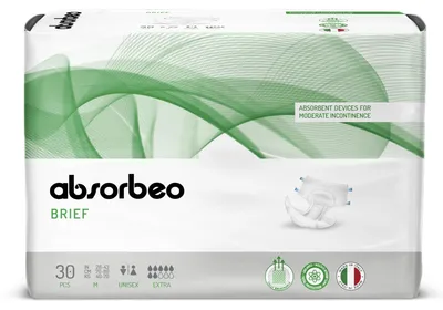 Produktbild von Absorbeo Windel 30 Stk Saugstark Komfort Schutz Anti-Odour Atmungsaktiv M