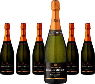 Produktbild von Charles Mignon Brût Premium Réserve Premier Cru Champagne AOC Champagner Chardonnay Frankreich trocken Preisträger Schaumwein 6 Flaschen