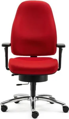 Produktbild von Bürodrehstuhl Lady Sitwell m. Armlehne  Alu-Fußkreuz rot