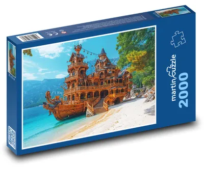 Obrázok produktu pre Puzzle 2000 Drevená loď ako dom - martinpuzzle