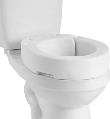 Produktbild von Toilettensitzerhöhung - Erhöhter Toilettensitz - HDPE - Erhöht um 8,9 cm - Tragkraft 136 kg - Vergrößerte Öffnung - Für Senioren & Menschen mit Behinderung