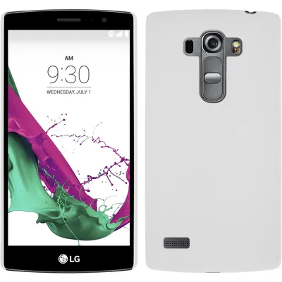 Produktbild von PhoneNatic Case kompatibel mit LG G4s / G4 Beat - Hülle weiß gummiert Hard-case + 2 Schutzfolien