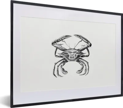 Produktbild von MuchoWow® Gerahmtes Poster Ernst Haeckel - Jahrgang - Kunst - Krabbe 40x30 cm - Poster mit Schwarzem Bilderrahmen Wandposter Rahmen Foto Bilder - Bilderrahmen - Poster im Rahmen