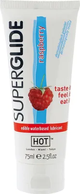 Zdjęcie produktu dla Żel Hot Superglide Raspberry 75 ml Jadalny lubrykant na bazie wody