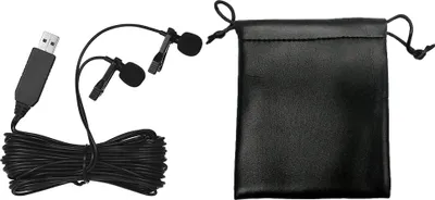 Image de Andoer 6m/20ft USB Dual-head Lavalier Lapel Microphone Clip-on Omnidirectional Computer Mic for Windows Mac Video Audio Recording