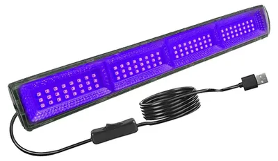 Produktbild von UV-Schwarzlichtlampe mit LED und Magnet, UV-Fluter für Halloween, Partys und Innenraumdekoration, 1pc