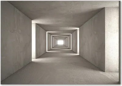 Produktbild von Tulup® Glas-Bild - 100 x 70 - Wandbild aus Glas - Wandkunst - Wandbild hinter gehärtetem Sicherheitsglas - Kunst: modern & klassisch - Beton-Tunnel - Grau