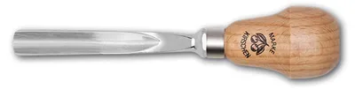 Produktbild von KIRSCHEN Kerbschnitzbeitel mit Rotbuchenheft 10 mm Stich 39 gebogen V-förmige Schneide Birnenform 5640010