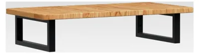 Produktbild von Waschtischplatte mit Halterung aus Eichenholz für Wandmontage