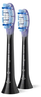 Zdjęcie produktu dla Philips Premium Gum Care HX9052/88 Zestaw 2 końcówek szczoteczki, 2 szt., Czarny, 3 mies., Miękki, 62000 ruchów na minutę, Philips
