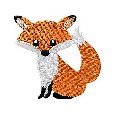 Produktbild von Fuchs Tier - Aufnäher, Bügelbild, Aufbügler, Applikationen, Patches, Flicken, Zum Aufbügeln, Größe: 5 x 5,5 cm