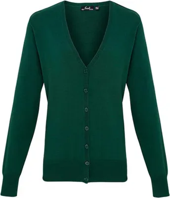 Produktbild von Premier Workwear PR697 | Damen Button Through Knitted Cardigan + - Farbe: Bottle - Größe: 4XL (22)