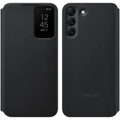 Obrázek produktu pro Samsung Smart Clear View Standing Cover Antimikrobiální Pouzdro S Chytrým Krytem Samsung Galaxy S22+ (S22 Plus) Černé (Ef-Zs906Cbegee)