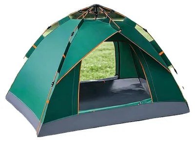 Image de Tente de camping, tissu imperméable, montage automatique, verte