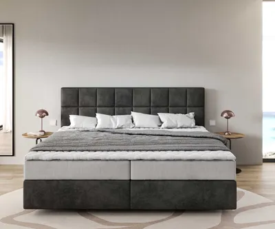 A bedroom scene with a bed.