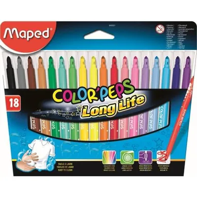 Produktbild von Maped 845021, Medium, 18 Farben, Rundspitze, 3,6 mm, Mehrfarbig, Kinder