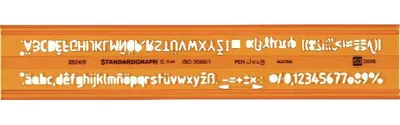 Produktbild von Standardgraph Schriftschablone ISONORM 3098/1 DIN 6776,TypB gerade Mittelschrift 5 mm
