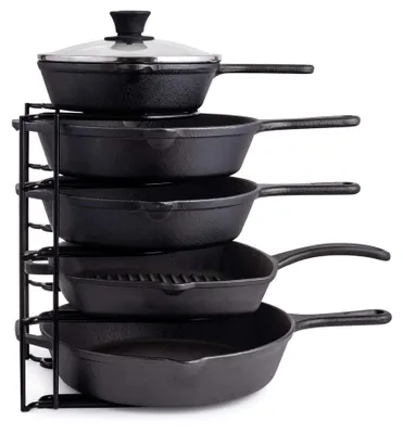 Image de Solidchoice - Organisateur de rangement pour casseroles et poêles, robuste, pour cuisine, avec 5 étagères