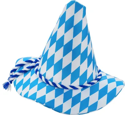 Obrázek produktu pro Tradiční bavorský klobouk s modrobílou stuhou