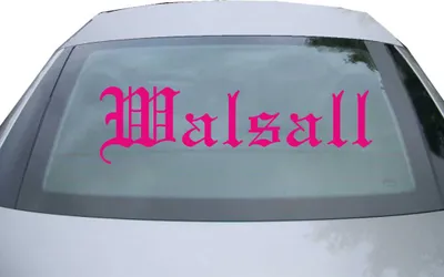 Produktbild von Indigos UG - Aufkleber Heckscheibe & Motorklappe DE6682 - pink - 600x171 mm - Walsall - Auto Scheiben Fenster Heckklappe Tuning Racing JDM - Die cut