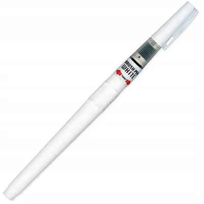 Produktbild von Kuretake Brush Pen White Alkoholmarker Schnelltrocknend Weiß