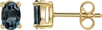 Produktbild von Celesta Gold Ohrstecker 375 Gelbgold Blautopas