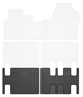 Produktbild von Gummi-Fußmatten Vorne für Citroën Jumpy III 2016- (Van) – 2-tlg, Schwarz, passgenau