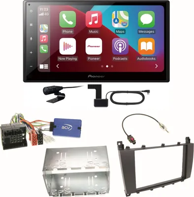 Produktbild von Pioneer SPH-DA160DAB CarPlay Einbauset für Mercedes C-Klasse W203 CLC CL203 S203