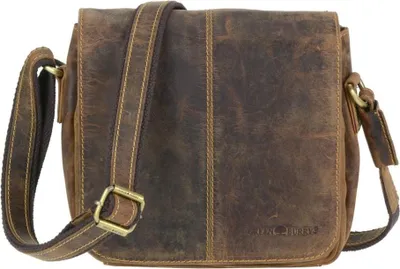 Produktbild von Greenburry Leder Umhängetasche mit 3 Fächern und vielen Einsteckfächern 1724-25