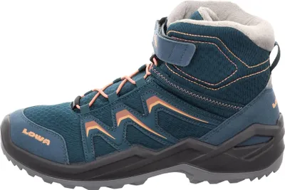 A single child's hiking boot shown from the side against a white background.