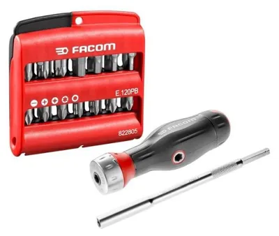 Image de Tournevis à cliquet avec 28 embouts de vissage FACOM ATCL.2A2PB Protwist